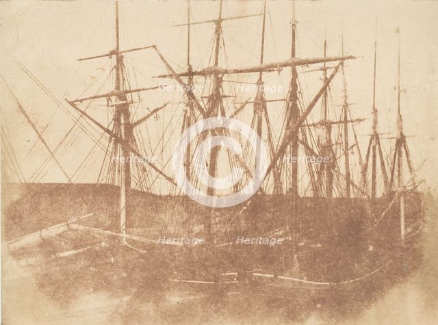 St. Andrews (?). Ships in the Harbor, 1843-47. Creators: David Octavius Hill, Robert Adamson, Hill & Adamson.