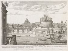 St. Angelo from "Prospectus Locurum Urbis Romae Insign[ium], 1666. Creator: Lievin Cruyl (Flemish, c. 1640-c. 1720)