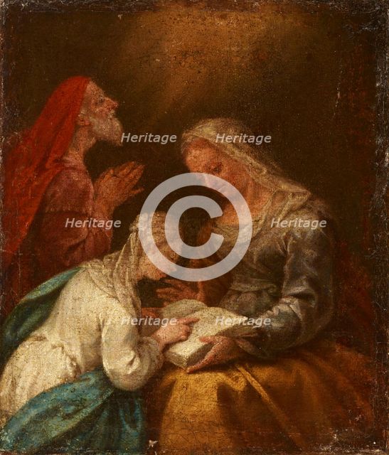 St Anne Teaching the Virgin to Read, 17th century. Creator: Unknown.