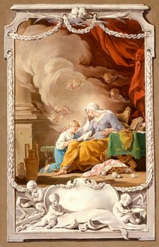 St. Anne Revealing to the Virgin the Prophecy of Isaiah, c1749. Creator: Noël Hallé