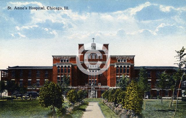 St Anne's Hospital, Chicago, Illinois, USA, 1908. Artist: Unknown