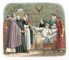 St Anselm reluctantly accepting the Archbishopric of Canterbury, 1093 (1864)