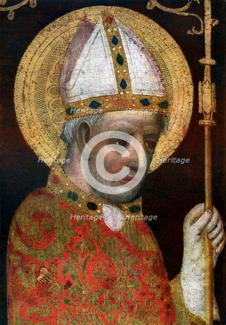 'St Adalbert', detail, after 1370 (1955). Artist: Master Theodoric