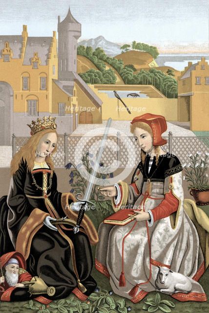 St Agnes and St Catherine. Artist: Unknown