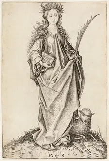 St. Agnes, n.d. Creator: Martin Schongauer
