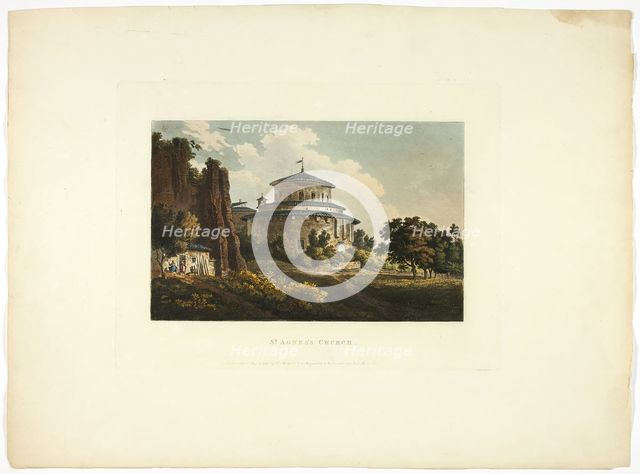 St. Agnes's Church, plate eight from the Ruins of Rome, published August 4, 1796. Creator: Matthew Dubourg.