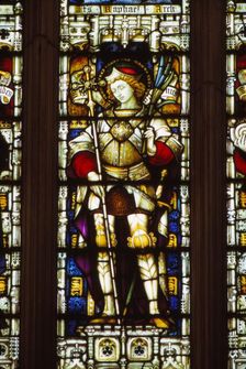 St. Alban in West window of Hereford Cathedral, England, 20th century. Artist: CM Dixon