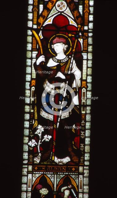 St. Alban in window of North Transept, Hereford Cathedral, 20th century. Artist: CM Dixon.
