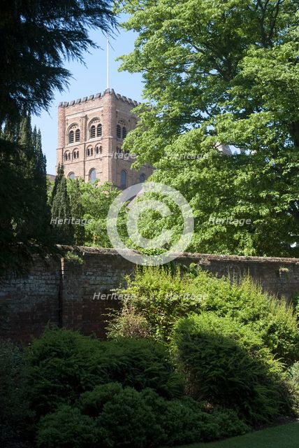 St Alban's Cathedral, St Alban's, Hertfordshire, England, UK, 4/6/10.  Creator: Ethel Davies.