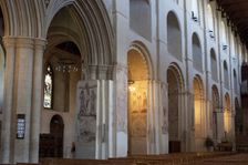 St Alban's Cathedral, St Alban's, Hertfordshire, England, UK, 4/6/10. Creator: Ethel Davies