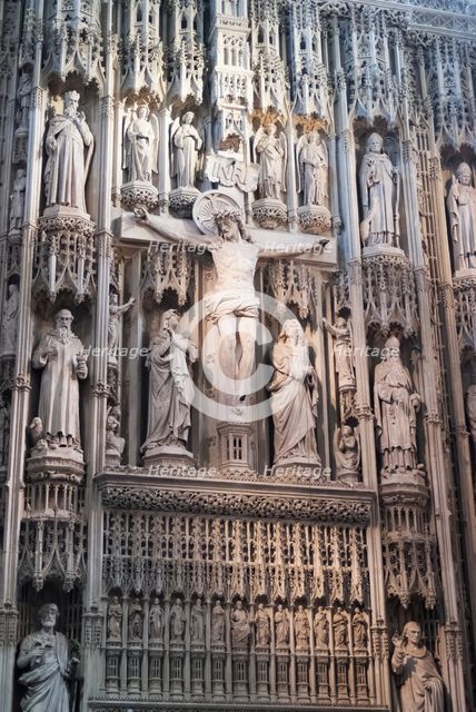 St Alban's Cathedral, St Alban's, Hertfordshire, England, UK, 4/6/10.  Creator: Ethel Davies.