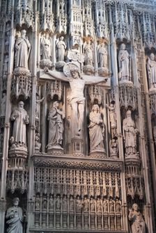 St Alban's Cathedral, St Alban's, Hertfordshire, England, UK, 4/6/10. Creator: Ethel Davies