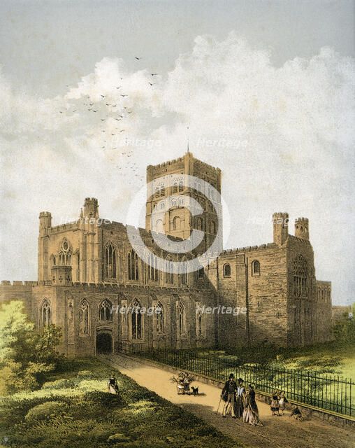 St Albans Cathedral, Hertfordshire, c1870. Artist: WL Walton