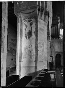 St Albans Cathedral, St Albans, Hertfordshire, July 1958. Creator: Margaret F Harker