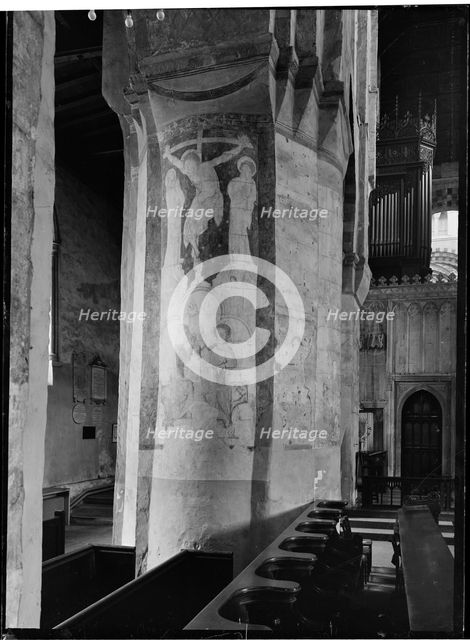 St Albans Cathedral, St Albans, Hertfordshire, July 1958. Creator: Margaret F Harker.