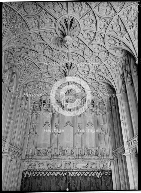 St Albans Cathedral, St Albans, Hertfordshire, July 1958. Creator: Margaret F Harker.