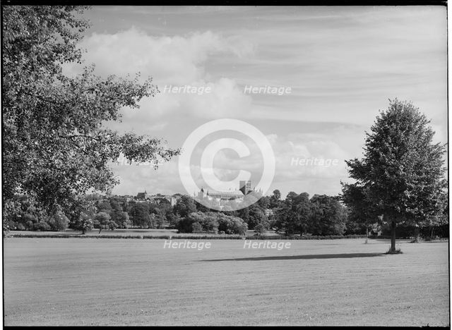 St Albans Cathedral, St Albans, Hertfordshire, July 1958. Creator: Margaret F Harker.