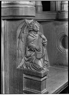 St Albans Cathedral, St Albans, Hertfordshire, July 1958. Creator: Margaret F Harker