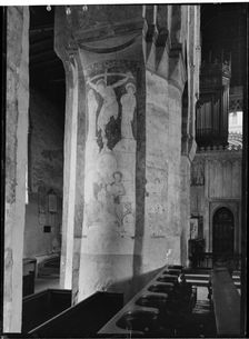 St Albans Cathedral, St Albans, Hertfordshire, July 1958. Creator: Margaret F Harker