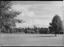 St Albans Cathedral, St Albans, Hertfordshire, July 1958. Creator: Margaret F Harker
