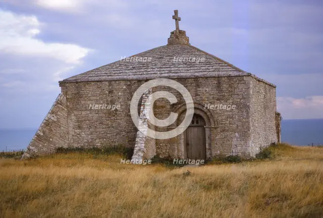 St. Aldhelms Chapel, Worth Matravers, west of Swanage, Dorset, 20th century. Artist: CM Dixon.