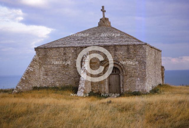 St. Aldhelms Chapel, Worth Matravers, west of Swanage, Dorset, 20th century. Artist: CM Dixon.