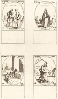 St. Alexander Carbonarius; St. Clare; St. Digna and Companions; St. Concordia. Creator: Jacques Callot