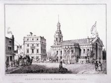St Alfege, Greenwich, London, c1830. Artist: W Bligh Barker