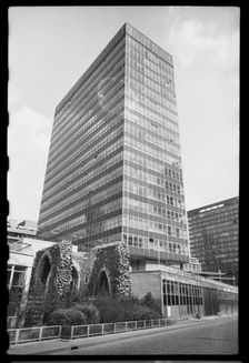 St Alphage House and remains of the Church of St Alphege London Wall, City of London, c1955-c1980. Creator: Ursula Clark