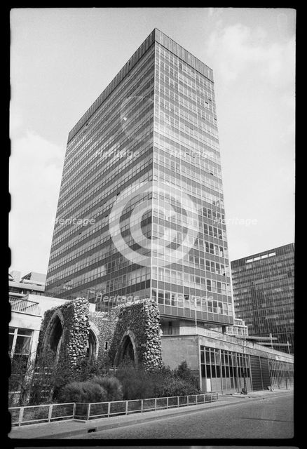 St Alphage House and remains of the Church of St Alphege London Wall, City of London, c1955-c1980. Creator: Ursula Clark.