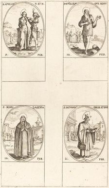 St. Apollonia; St. Guillaume; St. Scholastica; St. Saturnin. Creator: Jacques Callot