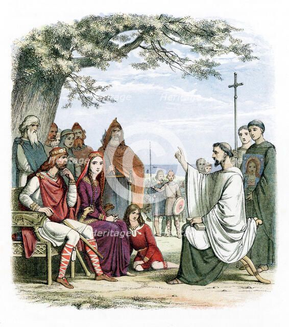 St Augustine of Canterbury (d604). Artist: Unknown