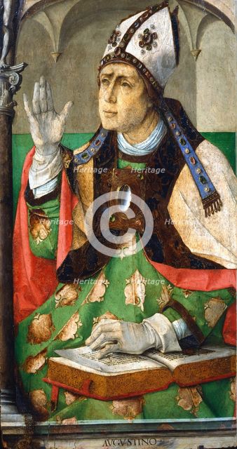 St Augustine of Hippo, 1460. Artist: Joos van Gent