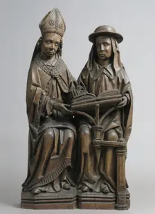 St. Augustine (or St. Ambrose) and St. Jerome, German, early 16th century. Creator: Unknown