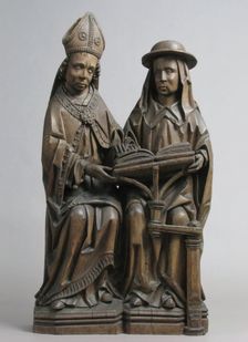 St. Augustine (or St. Ambrose) and St. Jerome, German, early 16th century. Creator: Unknown
