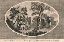 St Augustine, a Benedictine monk, first preaching to the Saxons in Kent, 597 (1793)