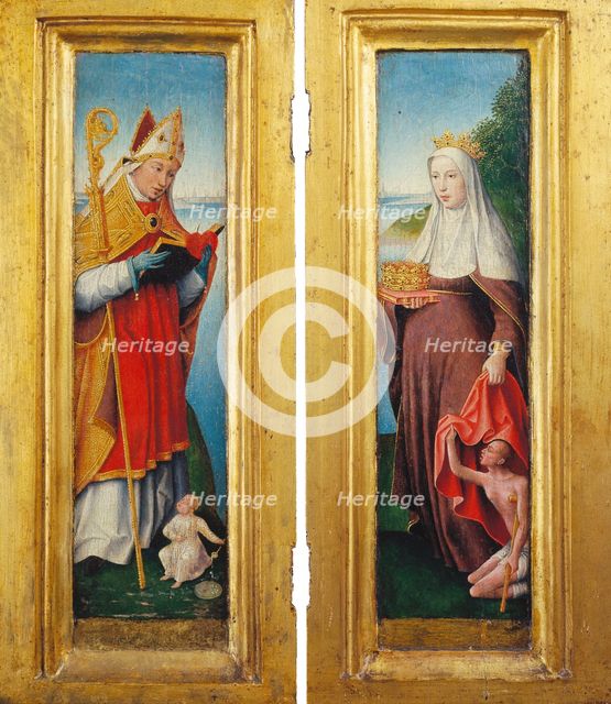 St Augustine and St Elizabeth, c1510. Creator: Dutch or Lower-Rhenish Master.