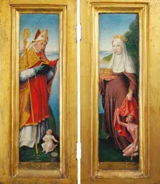 St Augustine and St Elizabeth, c1510. Creator: Dutch or Lower-Rhenish Master