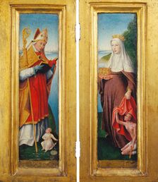 St Augustine and St Elizabeth, c1510. Creator: Dutch or Lower-Rhenish Master