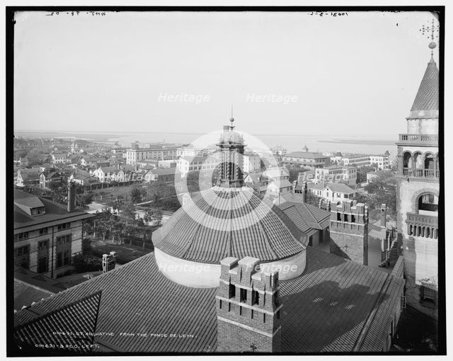 St. Augustine from the Ponce de Leon, c1902. Creator: William H. Jackson.