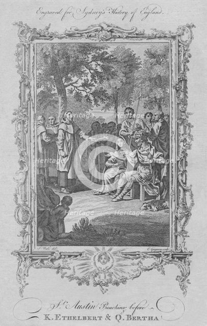 'St. Augustine Preaching before King Ethelbert & Queen Bertha', 1773.  Creator: Charles Grignion.