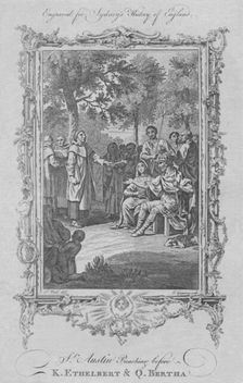 St. Augustine Preaching before King Ethelbert & Queen Bertha 1773. Creator: Charles Grignion