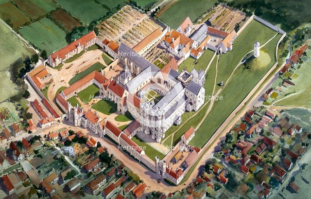 St Augustine's Abbey, c1500, (1990-2010). Artist: Terry Ball.