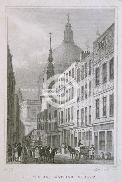 St Augustine, Watling Street, London, c1830. Artist: S Lacey