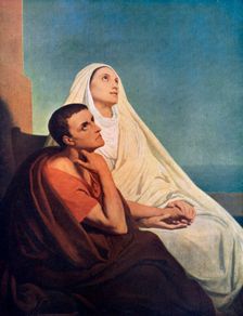 St Augustine with his mother St Monica, 1855 (1926).Artist: Ary Scheffer