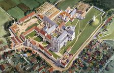 St Augustine's Abbey, c1500, (1990-2010). Artist: Terry Ball
