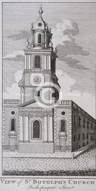 St Botolph without Bishopsgate, London, c1831. Artist: J Hinchcliff