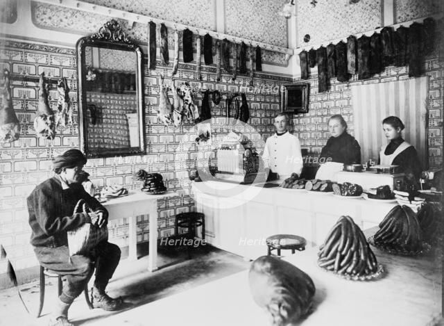 St. Bon Ossko, butcher shop, Herzegovina, between 1895 and 1910. Creator: Unknown.