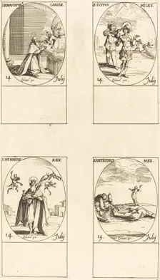 St. Bonaventura; St. Justus; St. Henry, Emperor; St. Antiochus. Creator: Jacques Callot