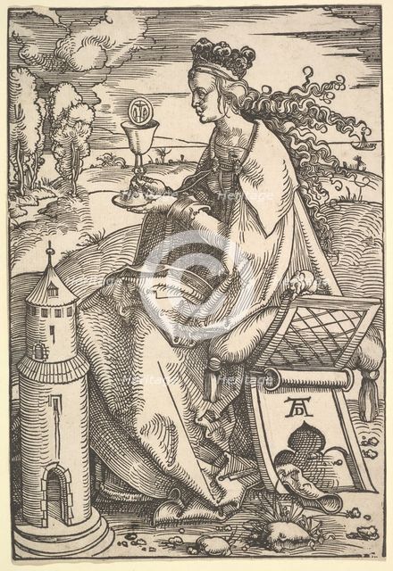 St. Barbara, ca. 1505. Creator: Hans Baldung.
